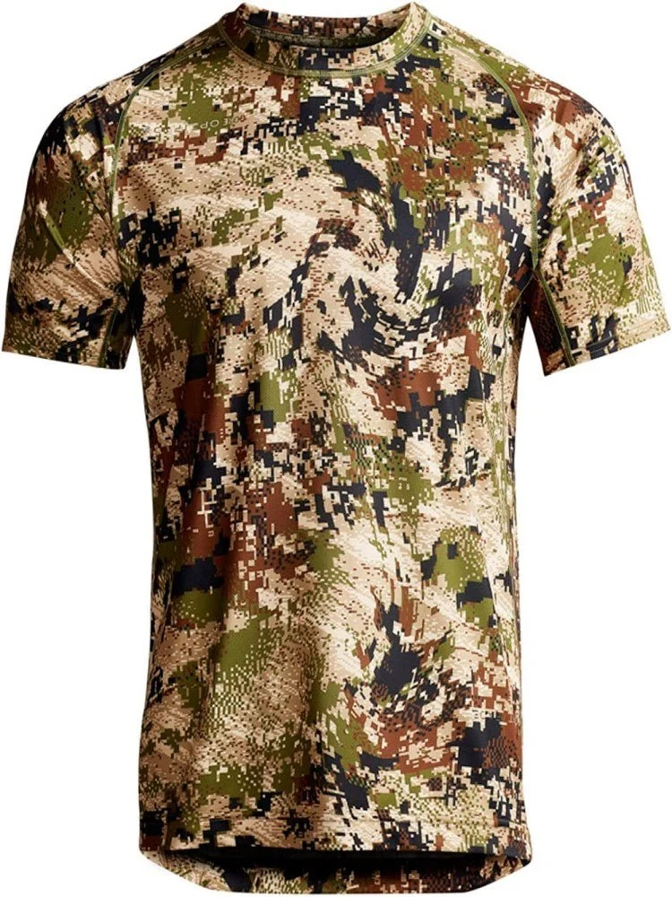 Quick-Dry Hunting T-Shirt in Green camouflage