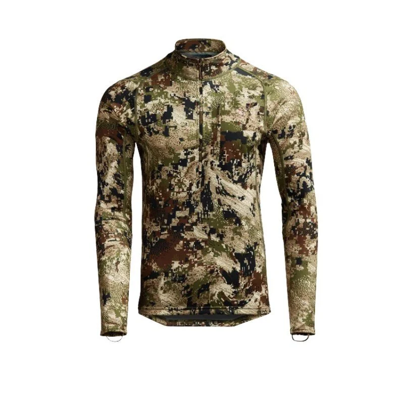Core Midweight Zip-T in Green camouflage