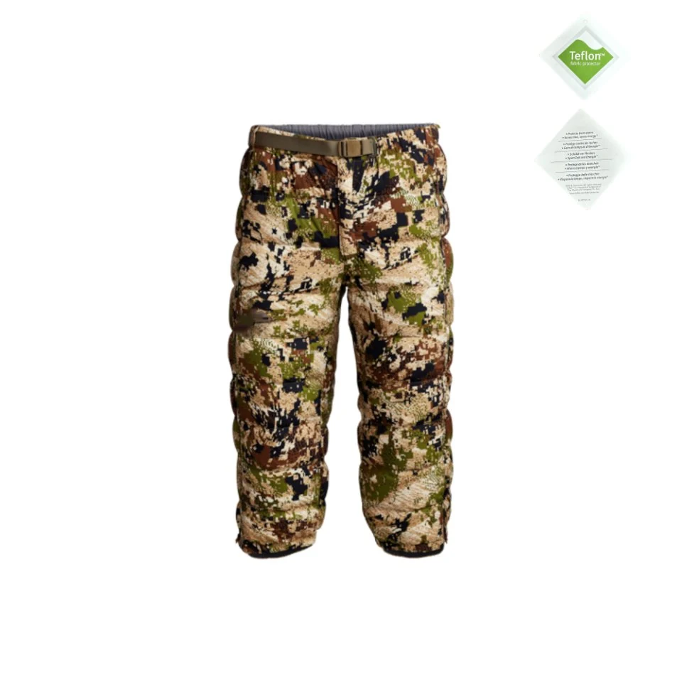 Kelvin Lite Down 3/4 Pants in Green camouflage
